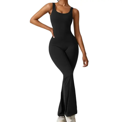 Backless Flare Pilates Bodysuit
